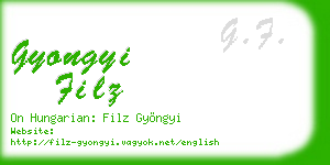 gyongyi filz business card